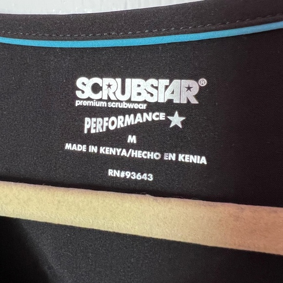 Scrubstar Women's Fashion Premium Performance Mock Wrap Black Scrub Top M - Picture 8 of 10